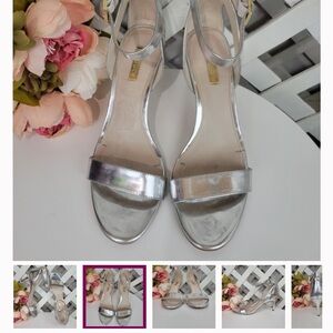 Louise et Cie Metallic Silver Heels